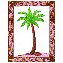 Flowers And Tree Embroidery Design 1